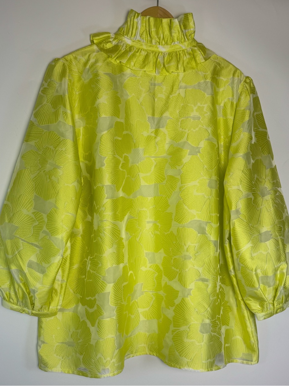 Tuckernuck Citron Fil Coupe Bouvier Blouse XXXL NWT - Picture 2 of 11